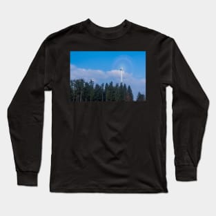 Wind turbine near Kniebis, Black Forest, Germany Long Sleeve T-Shirt